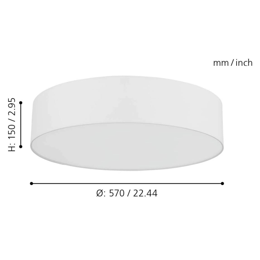 Eglo - LED RGB Plafon ściemnialny ROMAO-C LED/33W/230V + pilot