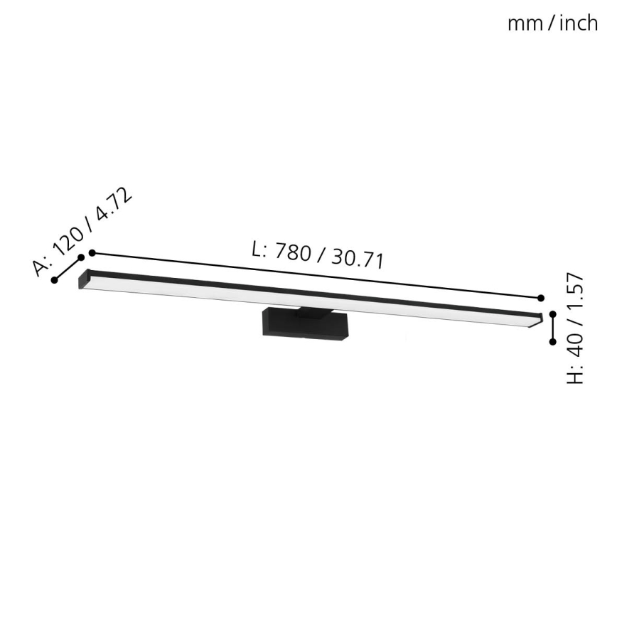 Eglo - Oświetlenie łazienkowe LED do lustra LED/14W/230V 4000K 78 cm IP44