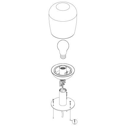 Eglo - Lampa zewnętrzna 1xE27/60W/230V IP44