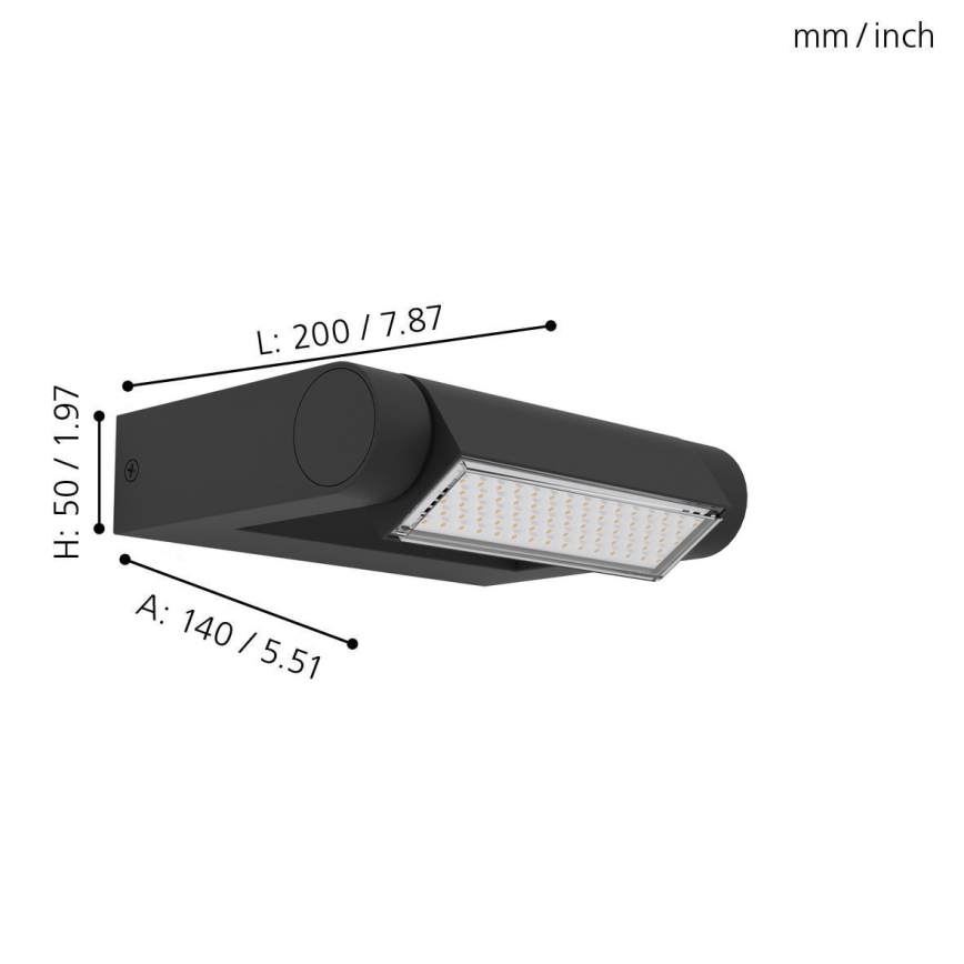 Eglo - LED Kinkiet zewnętrzny LED/4,8W/230V IP44