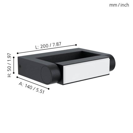 Eglo - LED Kinkiet zewnętrzny LED/4,8W/230V IP44