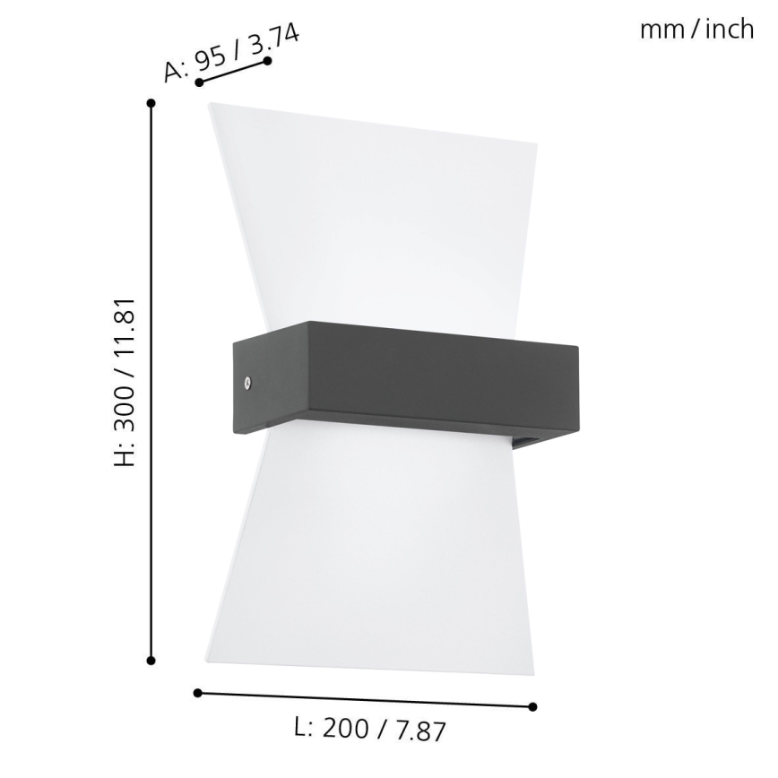 Eglo - LED Kinkiet zewnętrzny LED/4,8W/230V IP44