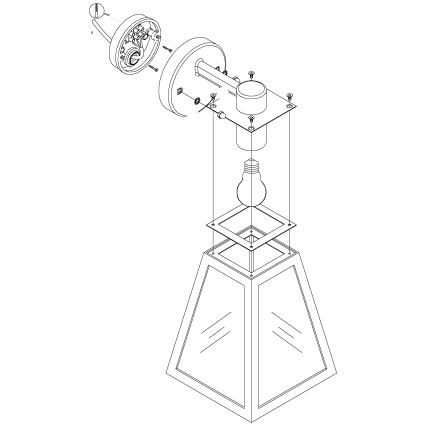 Eglo - Kinkiet zewnętrzny 1xE27/60W/230V IP44