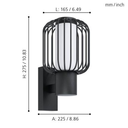 Eglo - Kinkiet zewnętrzny 1xE27/28W/230V IP44