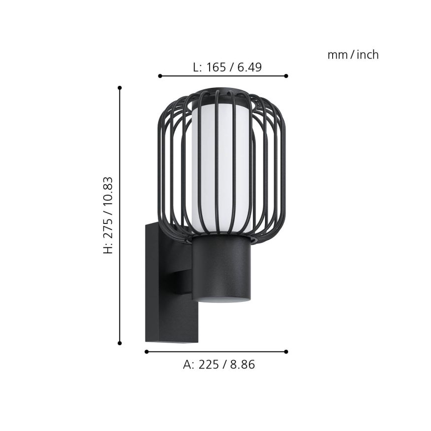Eglo - Kinkiet zewnętrzny 1xE27/28W/230V IP44
