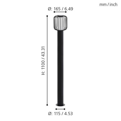 Eglo - Lampa zewnętrzna 1xE27/28W/230V IP44