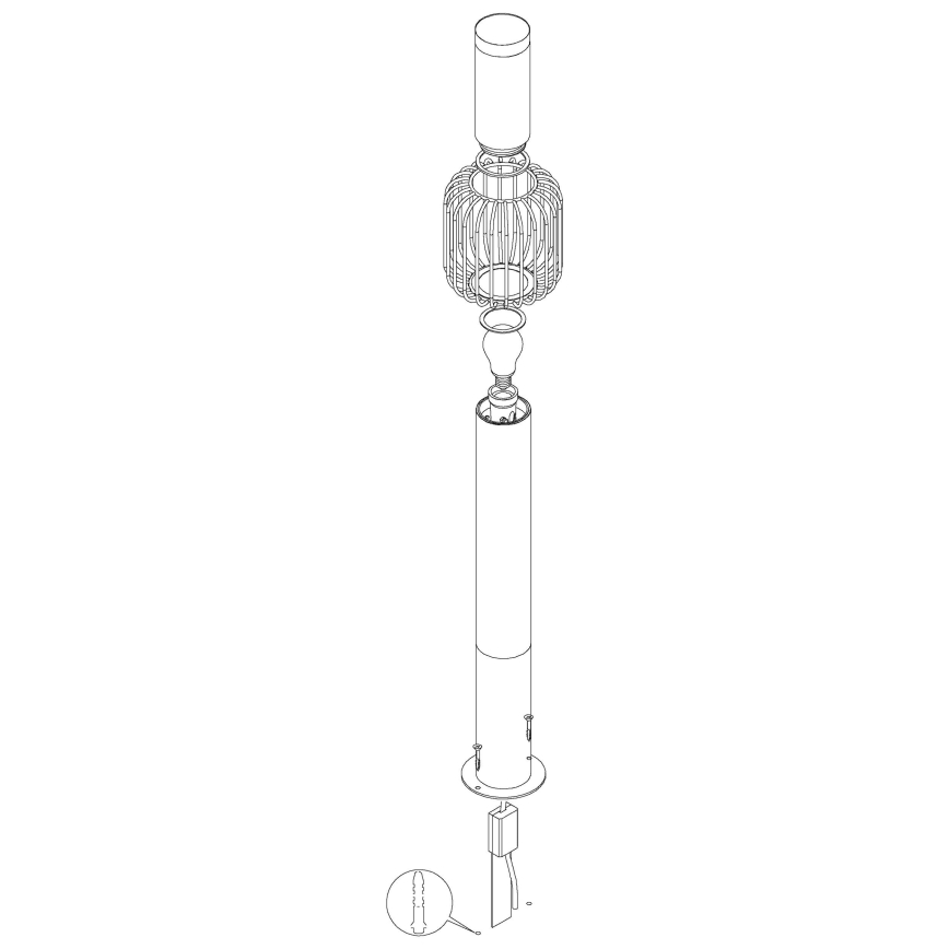 Eglo - Lampa zewnętrzna 1xE27/28W/230V IP44