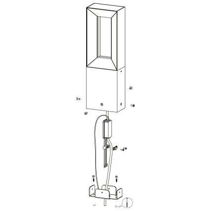 Eglo - LED Lampa zewnętrzna 2xLED/5W/230V IP44 34 cm