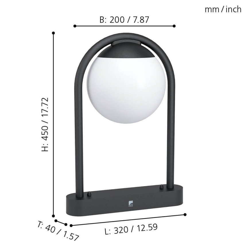 Eglo - Lampa zewnętrzna 1xE27/28W/230V IP44