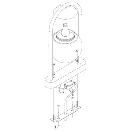 Eglo - Lampa zewnętrzna 1xE27/28W/230V IP44