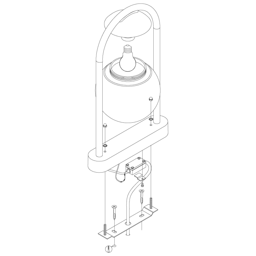 Eglo - Lampa zewnętrzna 1xE27/28W/230V IP44