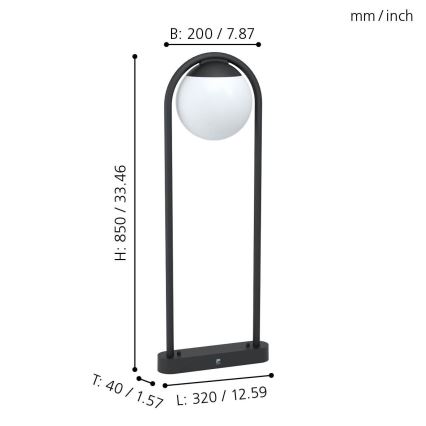 Eglo - Lampa zewnętrzna 1xE27/28W/230V IP44