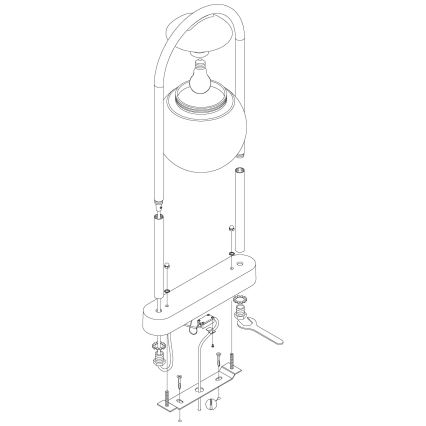 Eglo - Lampa zewnętrzna 1xE27/28W/230V IP44