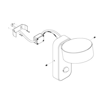 Eglo - LED Kinkiet zewnętrzny z czujnikiem LED/6W/230V IP44