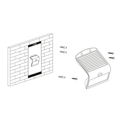 Eglo - Lampa solarna z czujnikiem LED/3,2W/3,7V 2000 mAh IP54