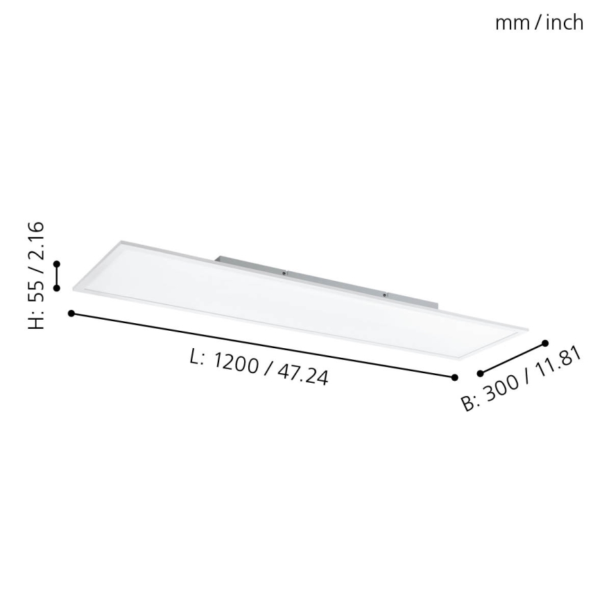 Eglo - Ściemnialna lampa sufitowa RGBW LED/32,5W/230V 2700-6500K 120x30 cm + pilot zdalnego sterowania