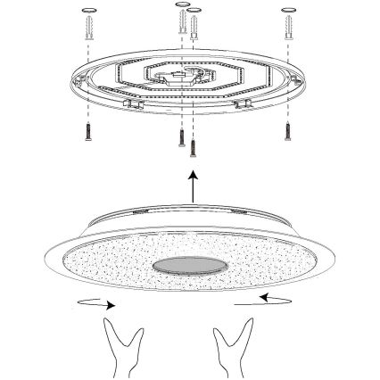 Eglo - LED RGB Plafon ściemnialny LANCIANO-C LED/53W/230V + pilot