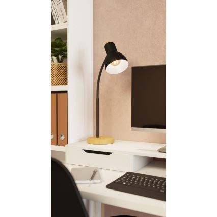 Eglo - Lampa stołowa 1xE27/40W/230V czarny