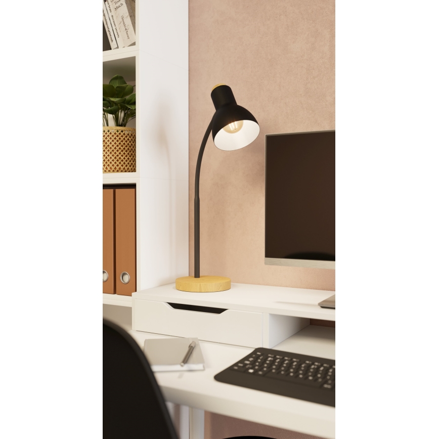 Eglo - Lampa stołowa 1xE27/40W/230V czarny