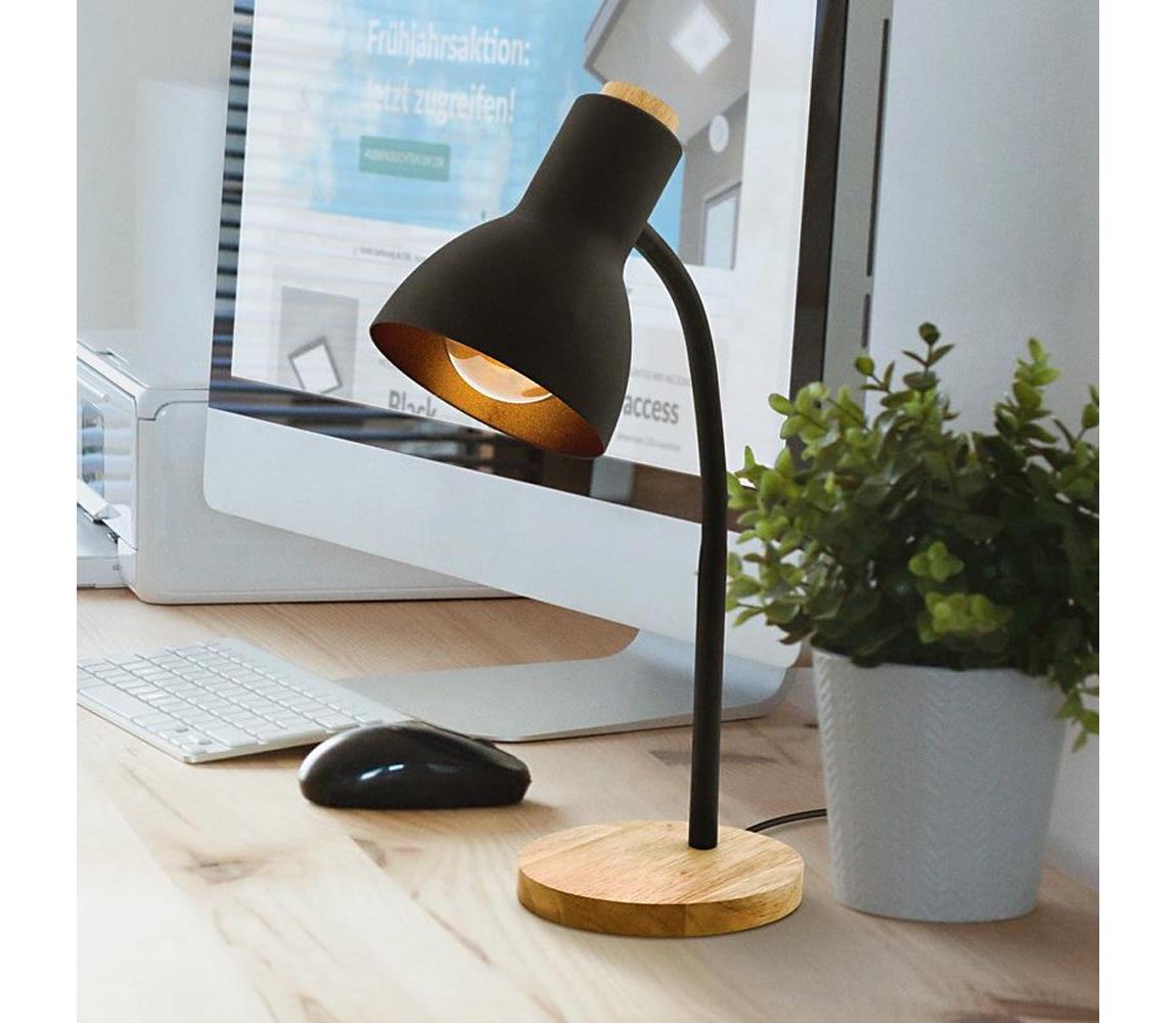 Eglo 98831 - Lampa stołowa VERADAL 1xE27/40W/230V czarny