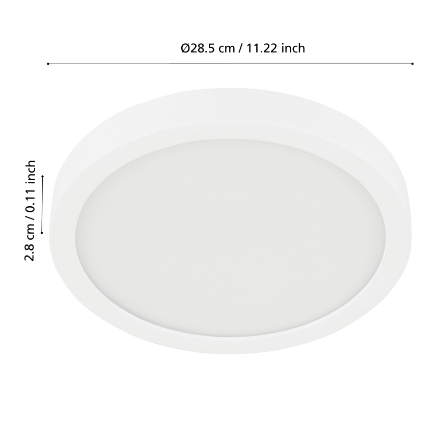 Eglo - ściemnialna łazienkowa oprawa sufitowa LED/19,5W/230V 2700-6500K IP44 ZigBee śr. 28,5 cm