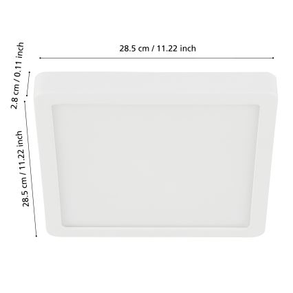 Eglo - ściemnialna oprawa sufitowa LED do łazienki LED/19,5W/230V 2700-6500K IP44 ZigBee 28,5x28,5 cm