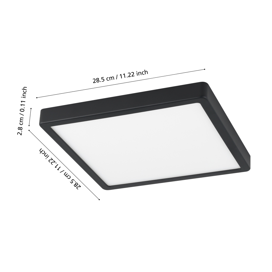 Eglo - LED Ściemnialna lampa łazienkowa LED/19,5W/230V IP44 ZigBee 28,5x28,5 cm