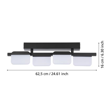 Eglo 98874 - ściemnialny przysufitowy żyrandol LED ERVIDEL 4xLED/4,5W/230V