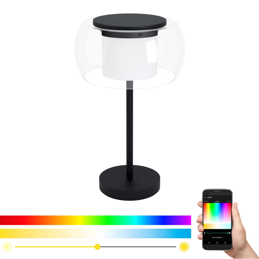 Eglo 99024 - Ściemnialna lampa stołowa LED RGB BRIAGLIA-C LED/15W/230V