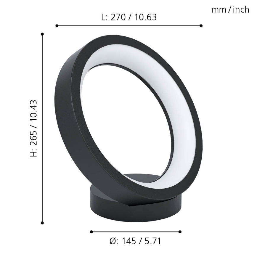 Eglo - LED RGB Ściemnialna lampa stołowa MARGHERA-C LED/16W/230V