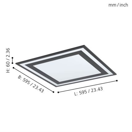 Eglo - LED Plafon LED/36W/230V