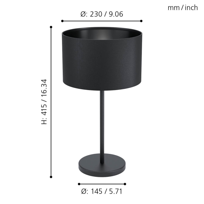 Eglo - Lampa stołowa 1xE27/40W/230V