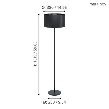 Eglo - Lampa podłogowa 1xE27/40W/230V