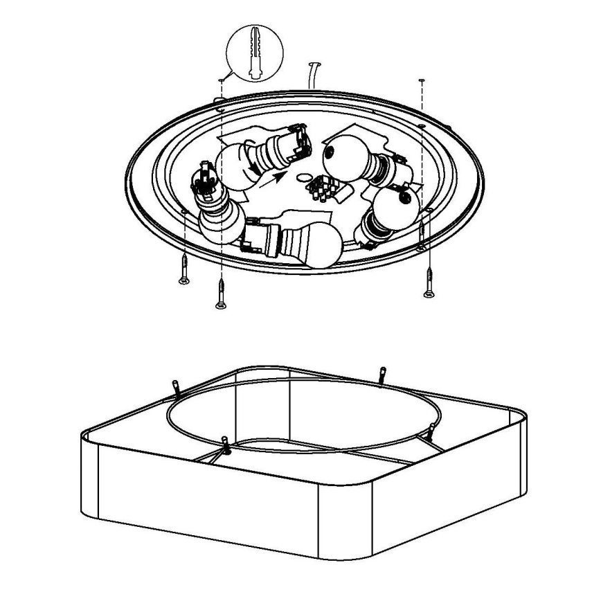 Eglo - Plafon 5xE27/25W/230V