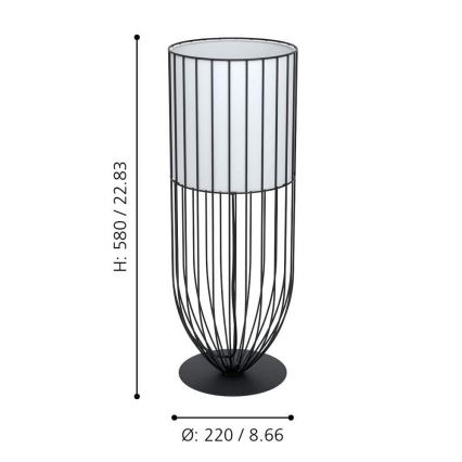 Eglo - Lampa stołowa 1xE27/60W/230V