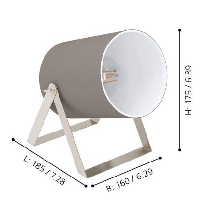 Eglo - Lampa stołowa 1xE27/25W/230V