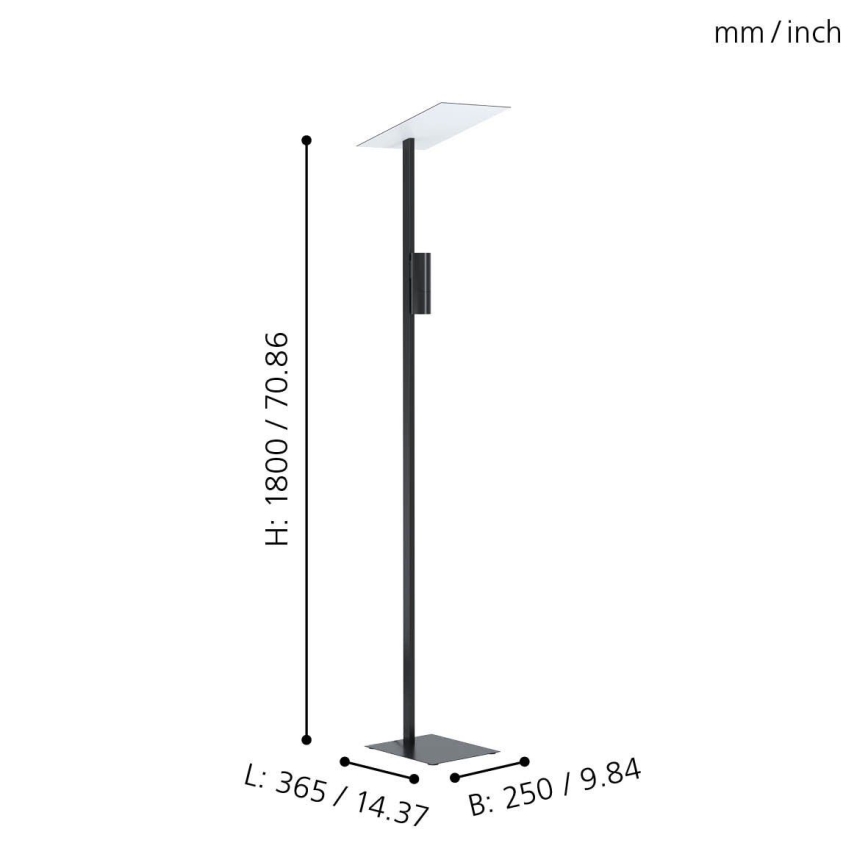 Eglo - LED Lampa podłogowa 2xGU10/5W/230V