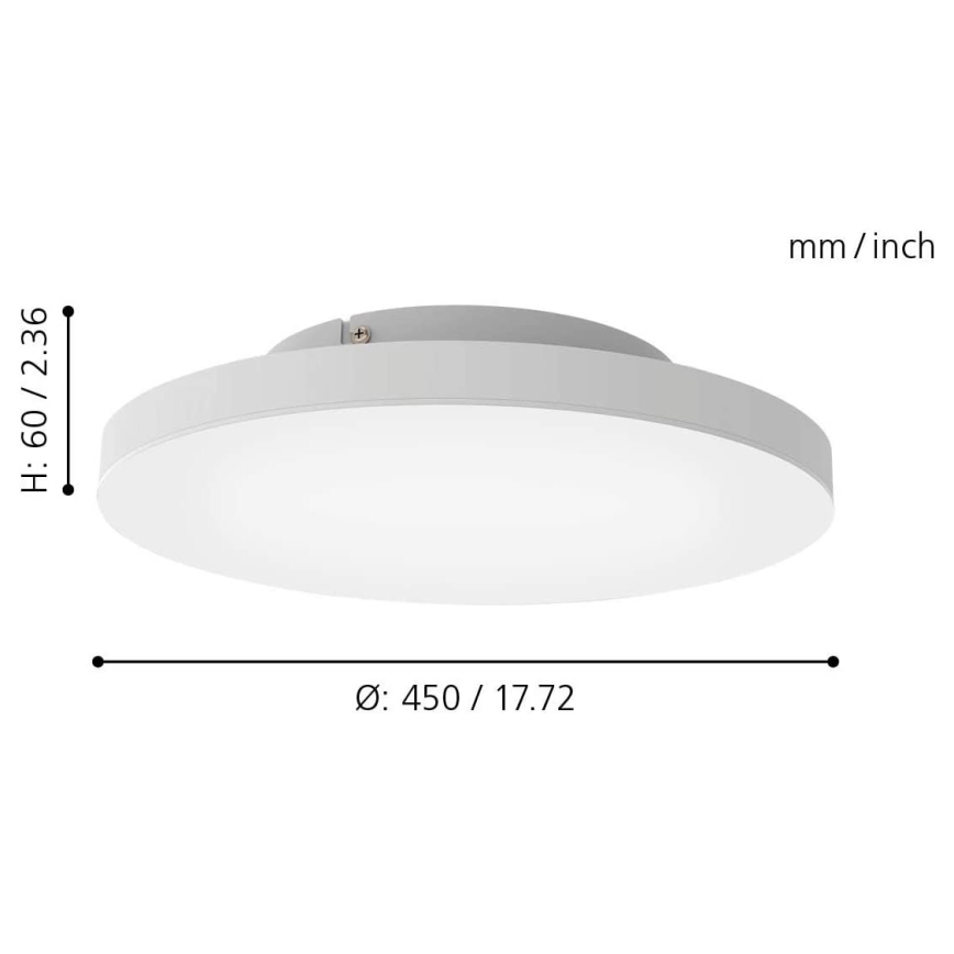 Eglo - LED RGB Plafon ściemnialny TURCONA-C LED/20W/230V + Pilot