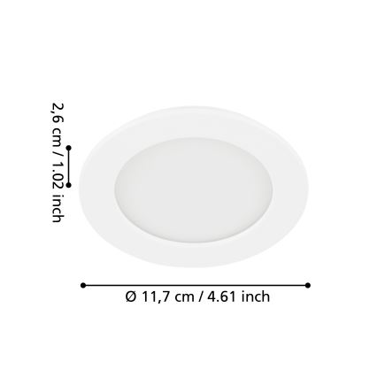 Eglo - LED Oprawa wpuszczana LED/5,5W/230V