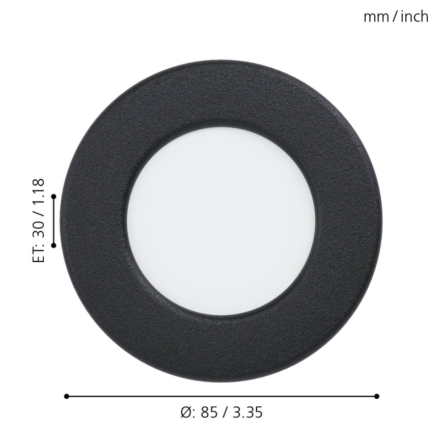 Eglo - LED Łazienkowa oprawa wpuszczana LED/2,7W/230V IP44