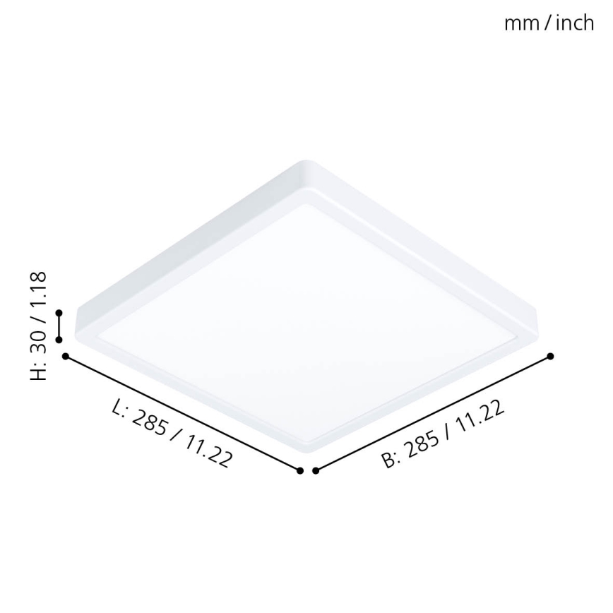 Eglo - Plafon sufitowy LED/20W/230V 28,5x28,5 cm