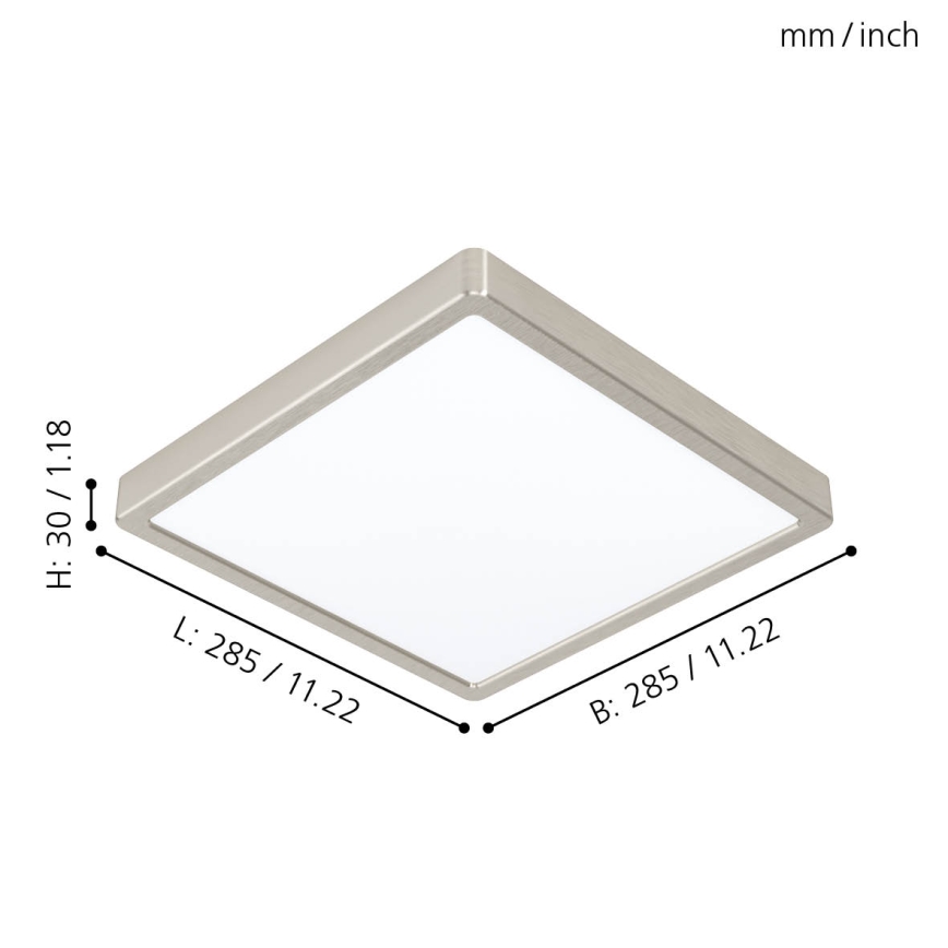 Eglo - Oprawa sufitowa LED/20W/230V 28,5x28,5 cm