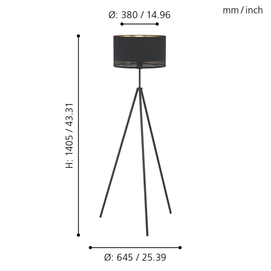Eglo - Lampa podłogowa 1xE27/40W/230V