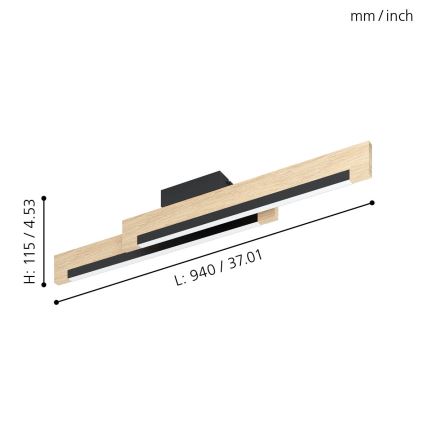 Eglo - LED Plafon ściemnialny 2xLED/10W/230V
