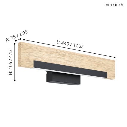 Eglo - LED Kinkiet LED/9,6W/230V
