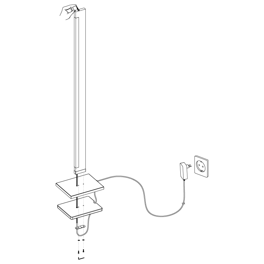 Eglo - LED Ściemnialna dotykowa lampa podłogowa CAMACHO LED/22W/230V