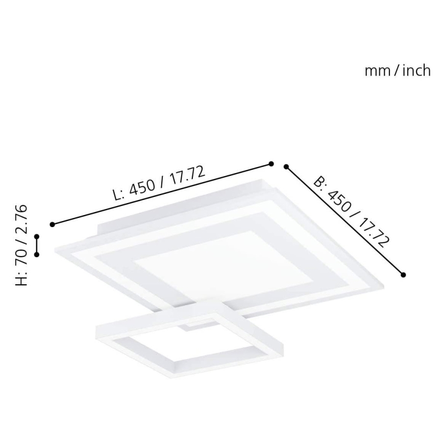 Eglo - LED RGB Oświetlenie sufitowe SAVATAEILA-C LED/20W/230V + Pilot