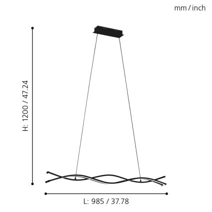 Eglo - LED Plafon LED/36W/230V