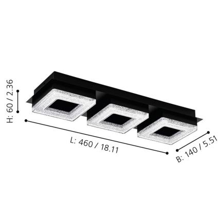 Eglo - LED Plafon 3xLED/4W/230V