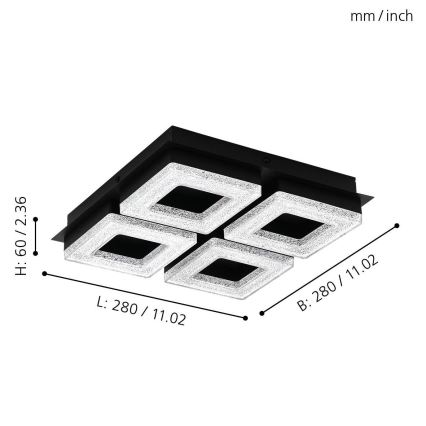 Eglo - LED Plafon 4xLED/4W/230V